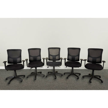 Alera® Alera Elusion Ii Series Mesh Mid-back Synchro Seat Slide Chair, Supports Up To 275 Lb, 17.51" To 21.06" Seat Height, Black freeshipping - TVN Wholesale
